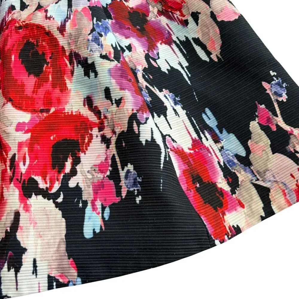 Kate Spade Hazy Floral Fit & Flare Open Back Dress Ink Multi - Size: 12